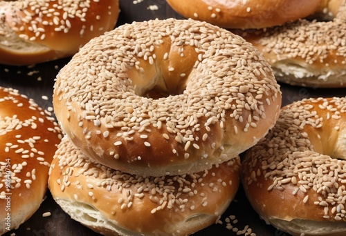 Freshly Baked Sesame Bagels