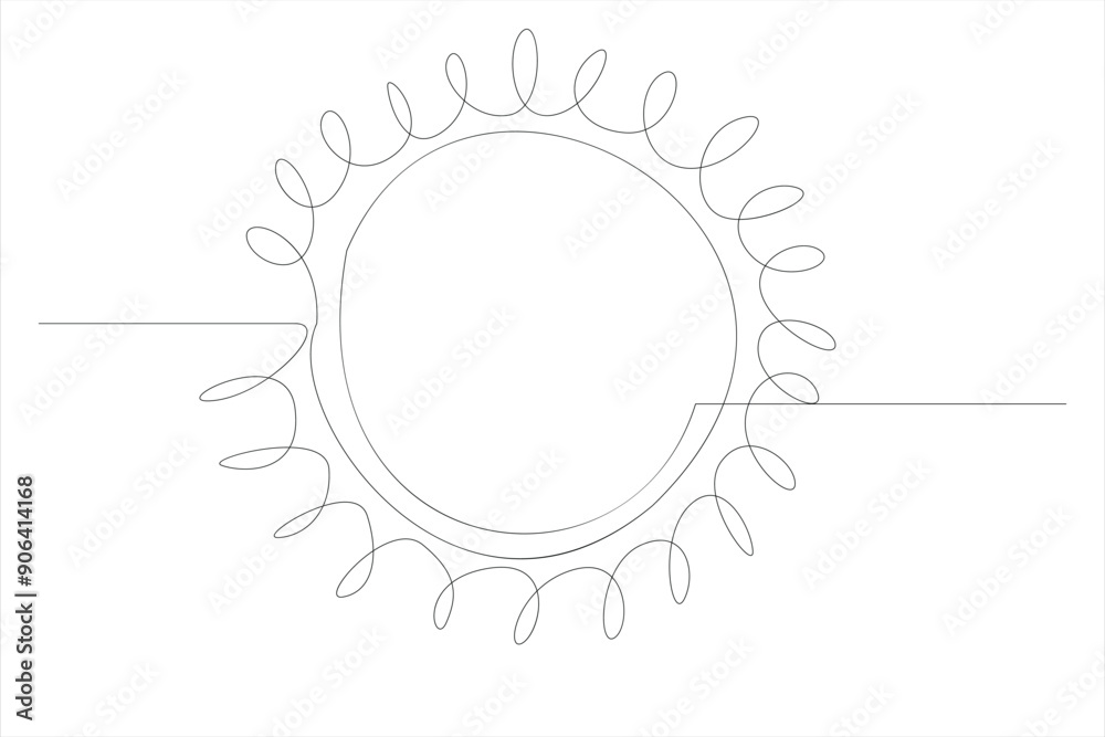 Continuous one line drawing sun art Summer sun contour line sign line art illustration
Continuous one line drawing sun art Summer sun contour line sign line art illustration