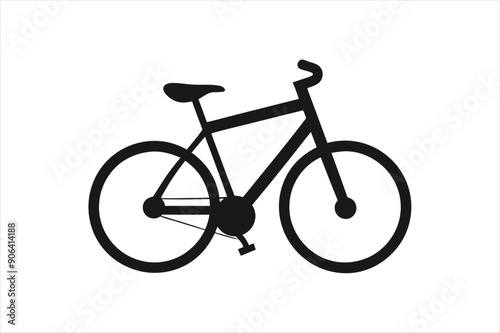 Create a bicycle silhouette vector