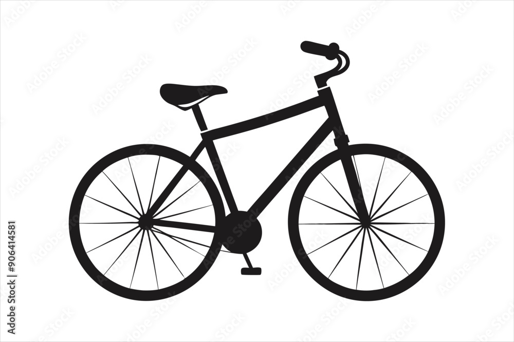 Create a bicycle silhouette vector Create a bicycle silhouette vector