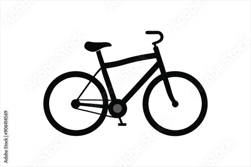 Create a bicycle silhouette vector