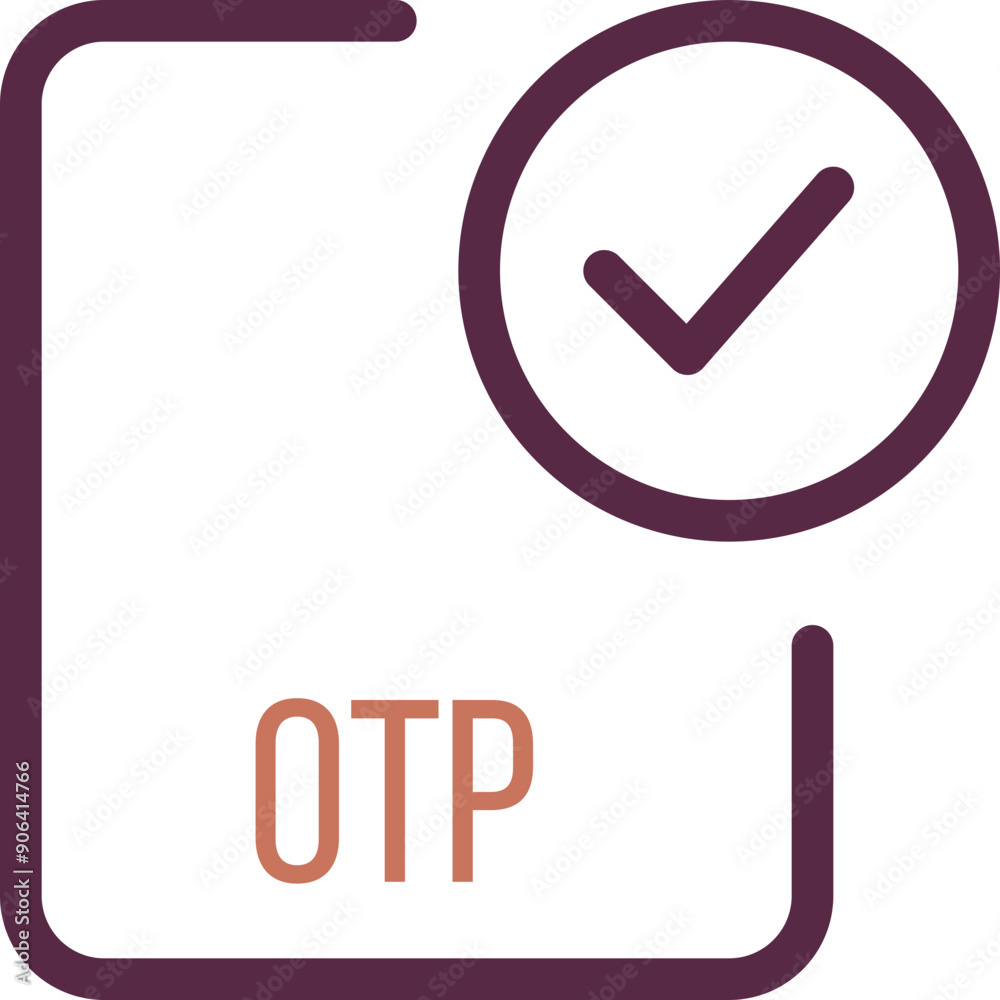OTP File icon with checked mark OTP File icon with checked mark