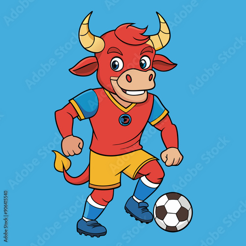 bull maskot cartoon vector illustration