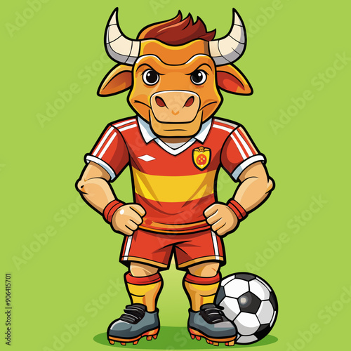 bull maskot cartoon vector illustration