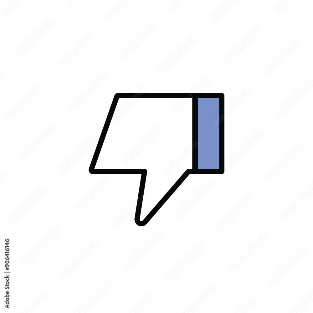 Dislike or unlike icon isolated on white background. Social media concept. Vector Dislike or unlike icon isolated on white background. Social media concept. Vector