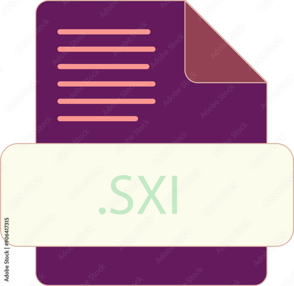 SXI File extension icon minimal colro fill SXI File extension icon minimal colro fill