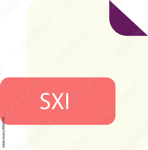SXI file extension icon rounded corners and deep color