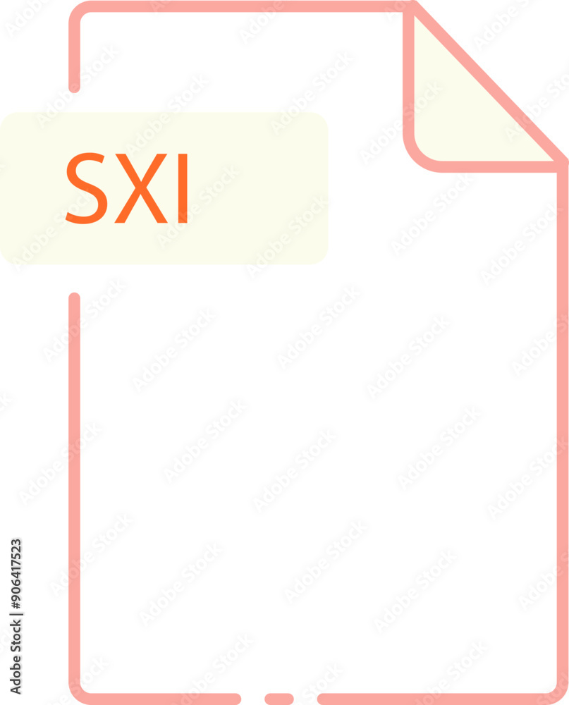 SXI File format minimal icon outline SXI File format minimal icon outline