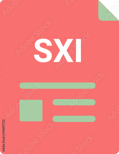 SXI file icon with symbols photo