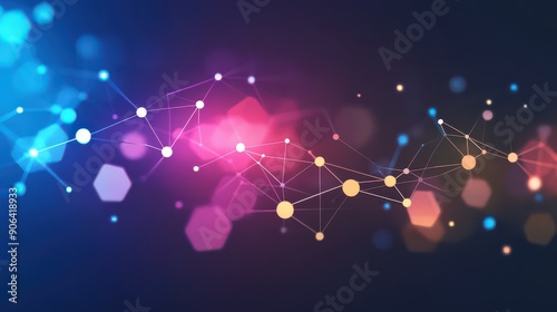 Vibrant Network of Digital Connections photo