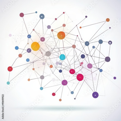 Vibrant Network of Digital Connections photo