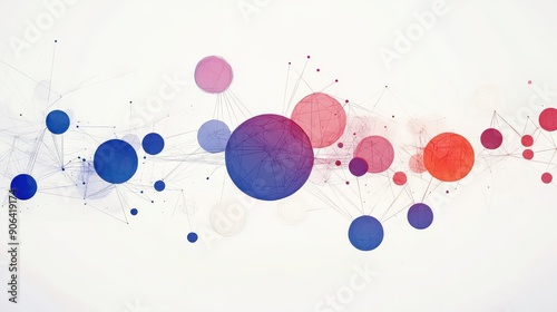 Vibrant Network of Digital Connections photo