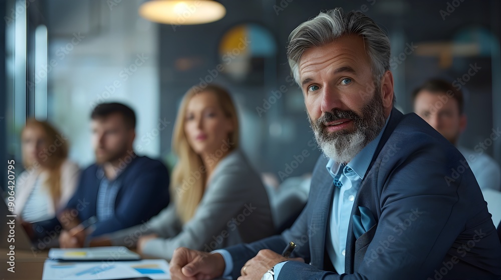 Financial Advisor Presenting Retirement Plan to Business Team Financial Advisor Presenting Retirement Plan to Business Team