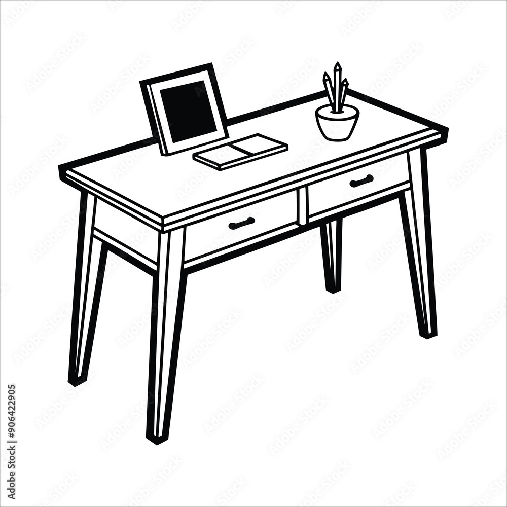 Desk black vector Desk black vector