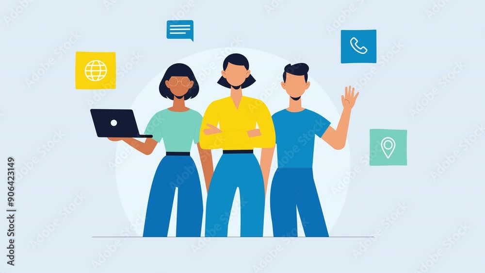 Concept Of Team Work Contact Animation HD Concept Of Team Work Contact Animation HD