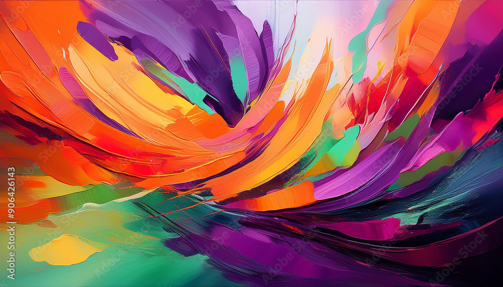 Contemporary abstract art with dramatic, energetic brushstrokes in rich hues. Hand drawn. Contemporary abstract art with dramatic, energetic brushstrokes in rich hues. Hand drawn.
