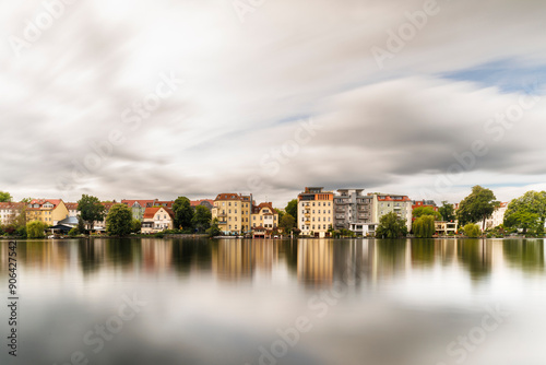 Photography view of the city of Berlin over a river