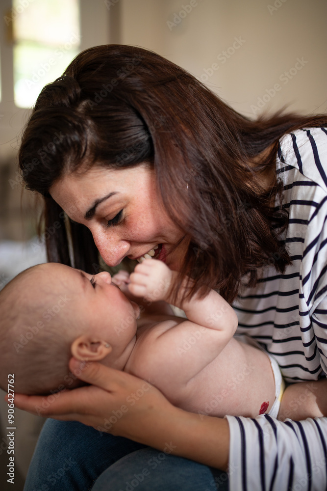 Tender moment between mother and newborn captured on camera Tender moment between mother and newborn captured on camera