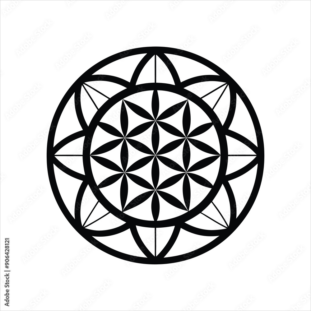 flower of life art vector flower of life art vector