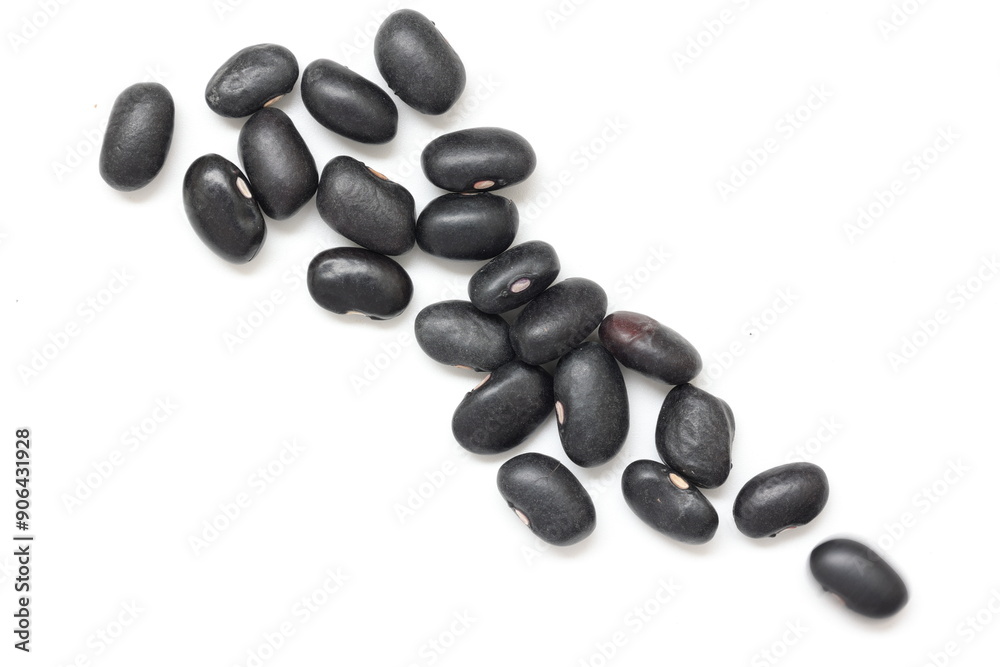 black beans seeds isolate on white background black beans seeds isolate on white background