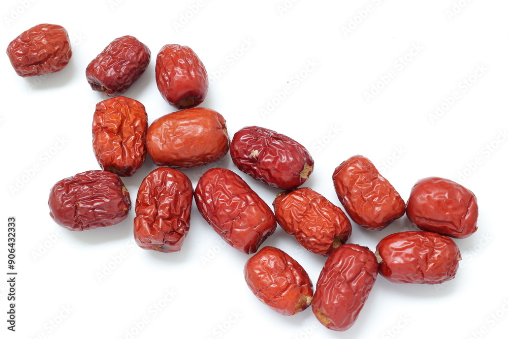 dried fruit on white background, dried jujube dried fruit on white background, dried jujube