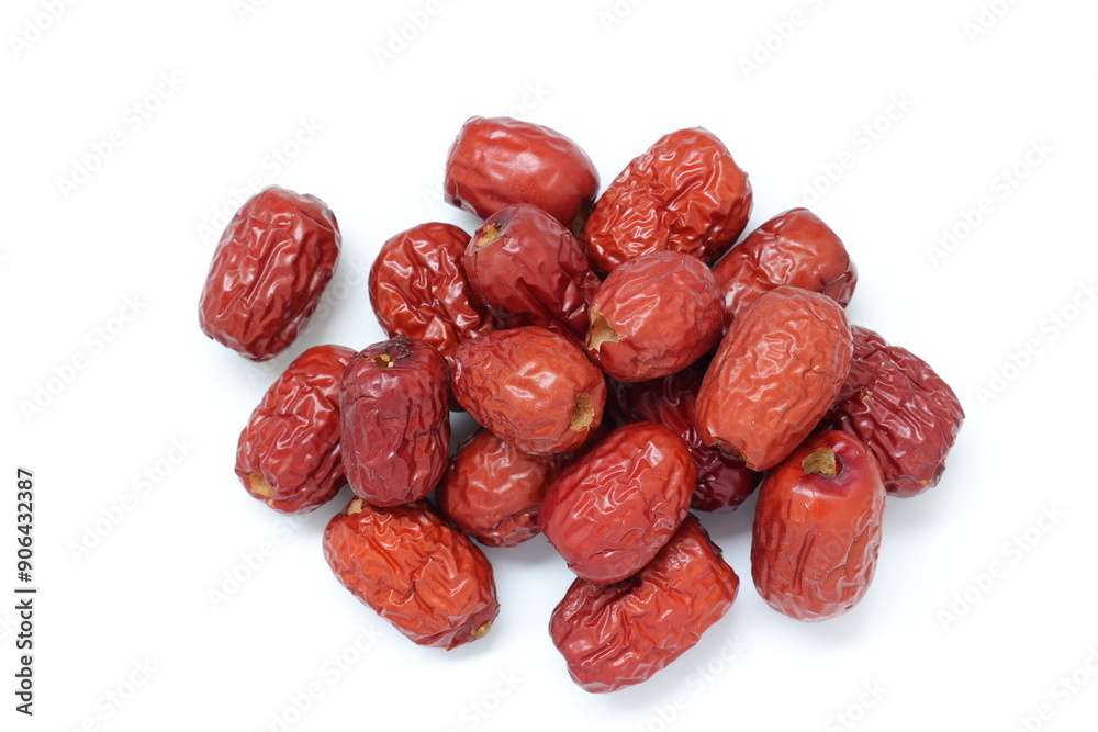 dried jujube fruit on white dried jujube fruit on white