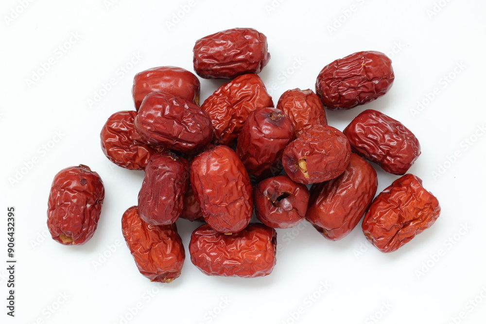 dried fruit, dried jujube on white background dried fruit, dried jujube on white background