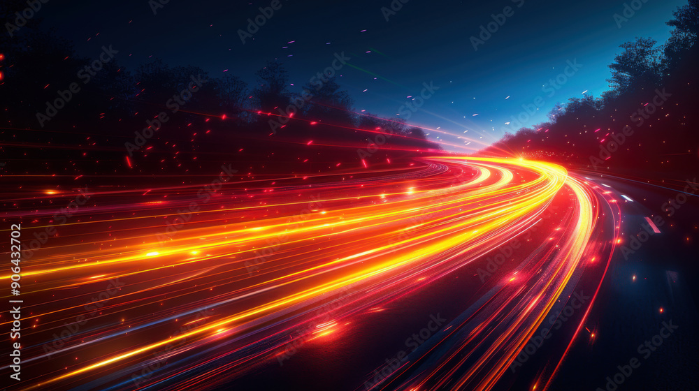 Night Speed Abstract