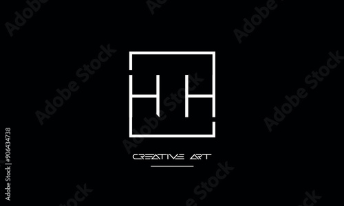 HH, H abstract letters logo monogram