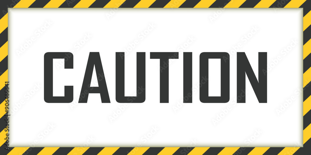 Caution, warning icon in flat style. Stop vector illustration on isolated background. Do not enter sign business concept. Caution, warning icon in flat style. Stop vector illustration on isolated background. Do not enter sign business concept.