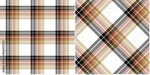 Vector checkered pattern. Tartan, textured seamless twill for flannel shirts, duvet covers, other autumn winter textile mills. Vector Format