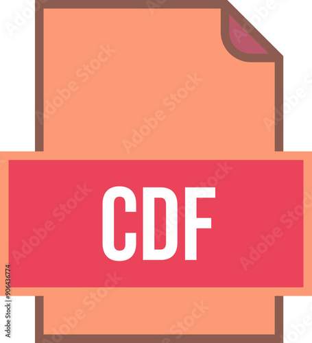 CDF File icon fill and outline crisp corners