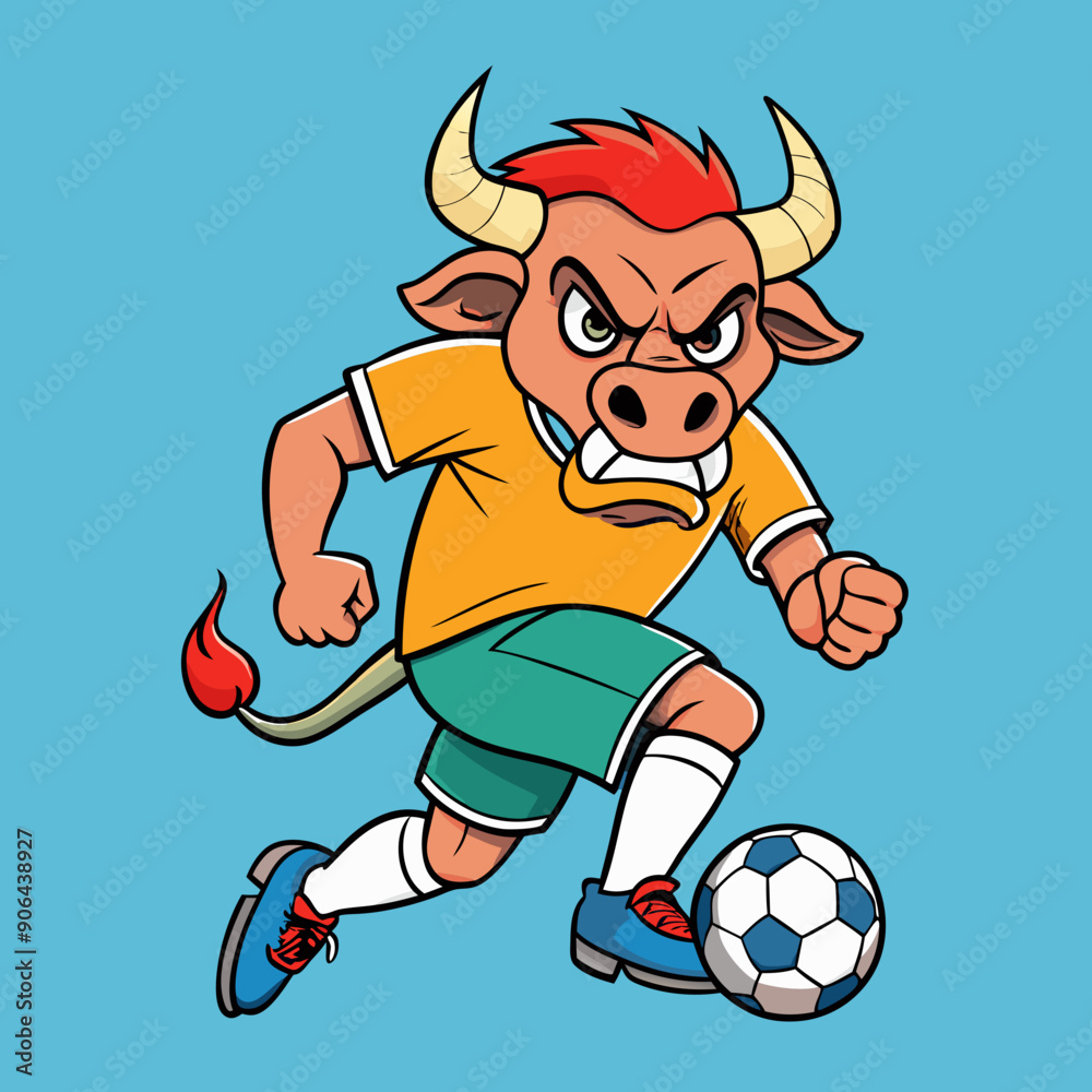 bull angry bull maskot cartoon illustration bull angry bull maskot cartoon illustration