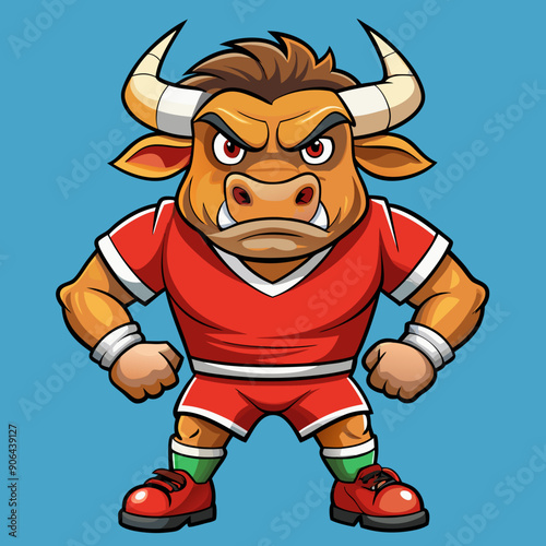 bull angry bull maskot cartoon illustration