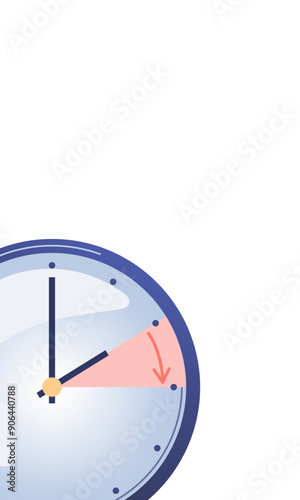 Clock showing time adjustment pointing to daylight saving transition in spring.