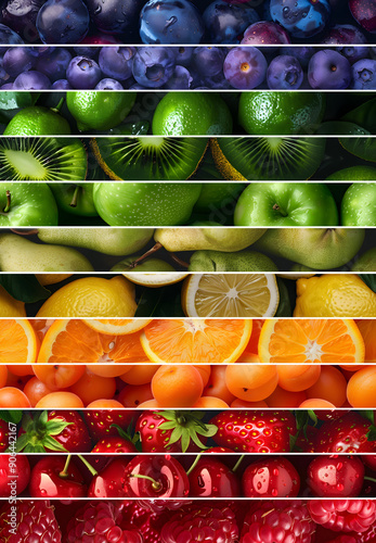 Fruit Mix StripesAbstract Background. photo