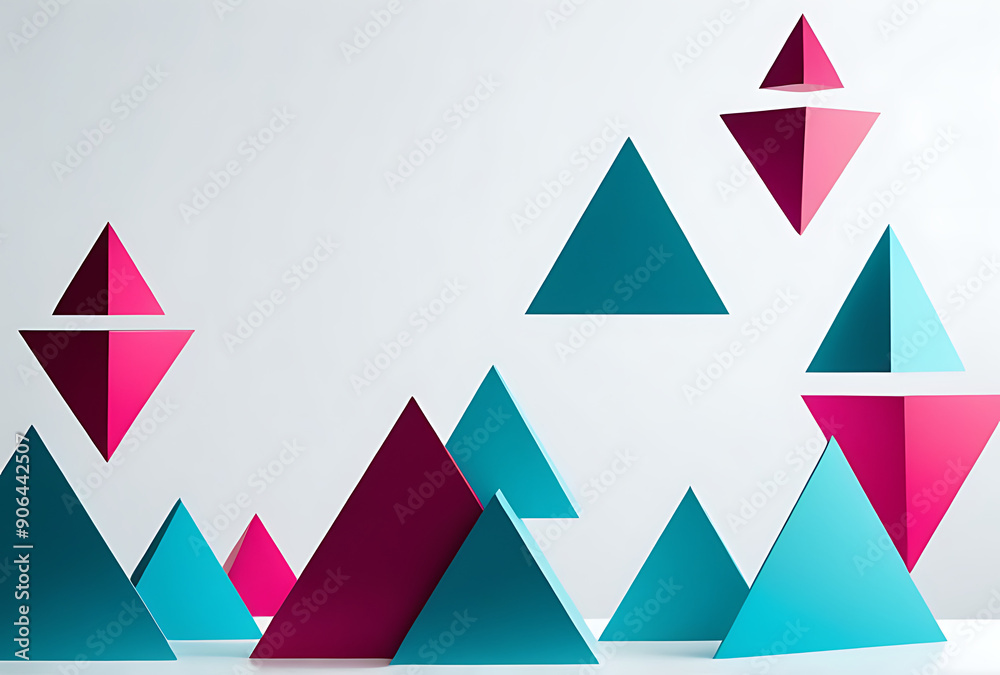 minimalist abstract geometric shapes triangles isolated white background high resolution high details vibrant minimalist abstract geometric shapes triangles isolated white background high resolution high details vibrant