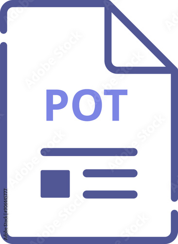 POT File icon minimal outline with symbols