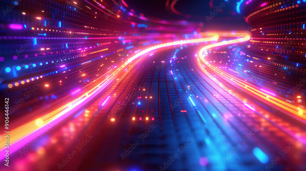 Neon Lights Tunnel