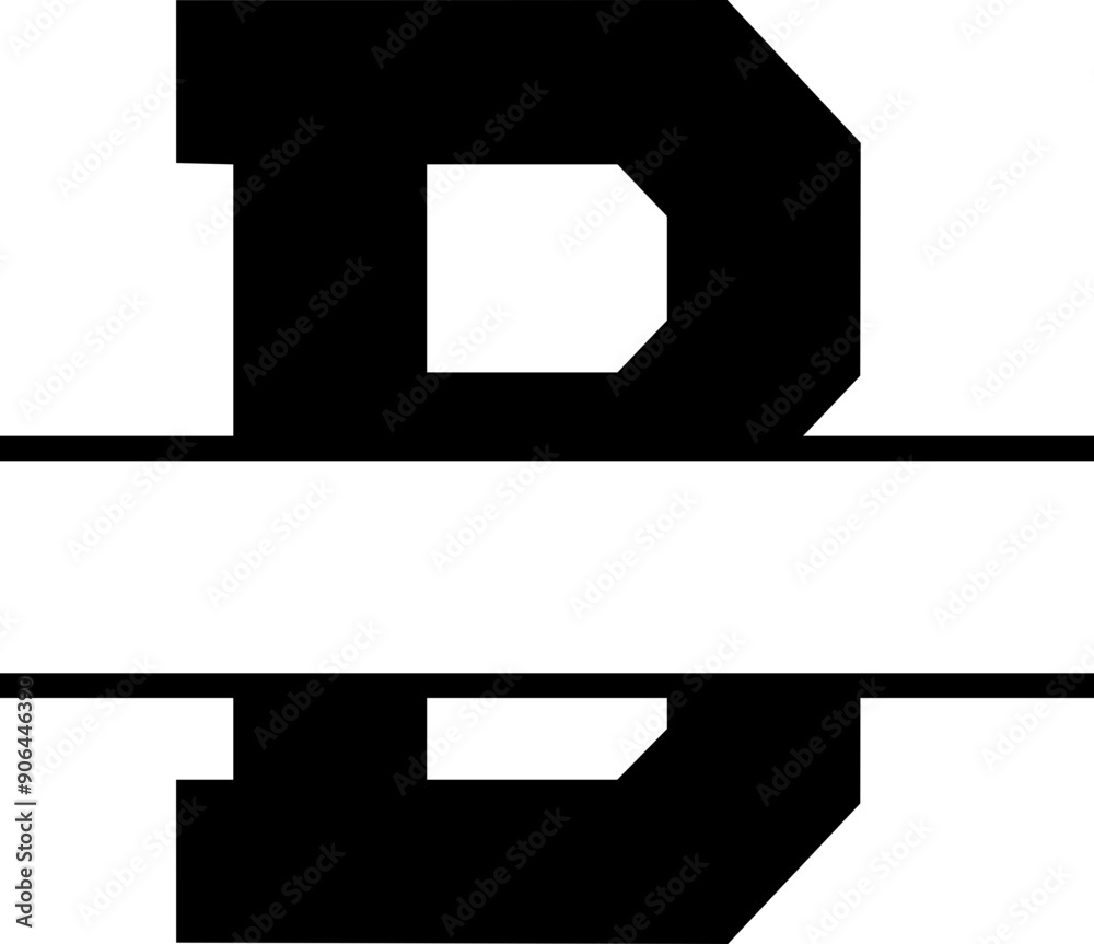 B Sport Monogram Name Split Letter Font B Sport Monogram Name Split Letter Font