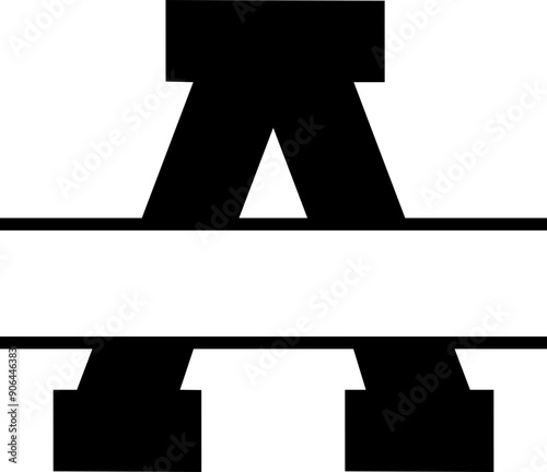 A Sport Monogram Name Split Letter Font