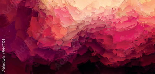 Mixing different shades of acrylic paint to create a stunning gradient vibrant blood red effect colors and unique textures vector 2