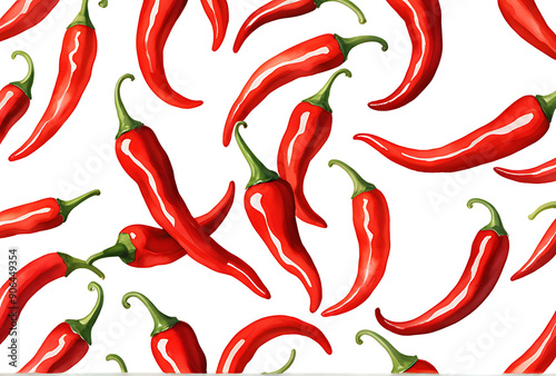 watercolor illustration red hot chili peppers white white high resolution high details vibrant