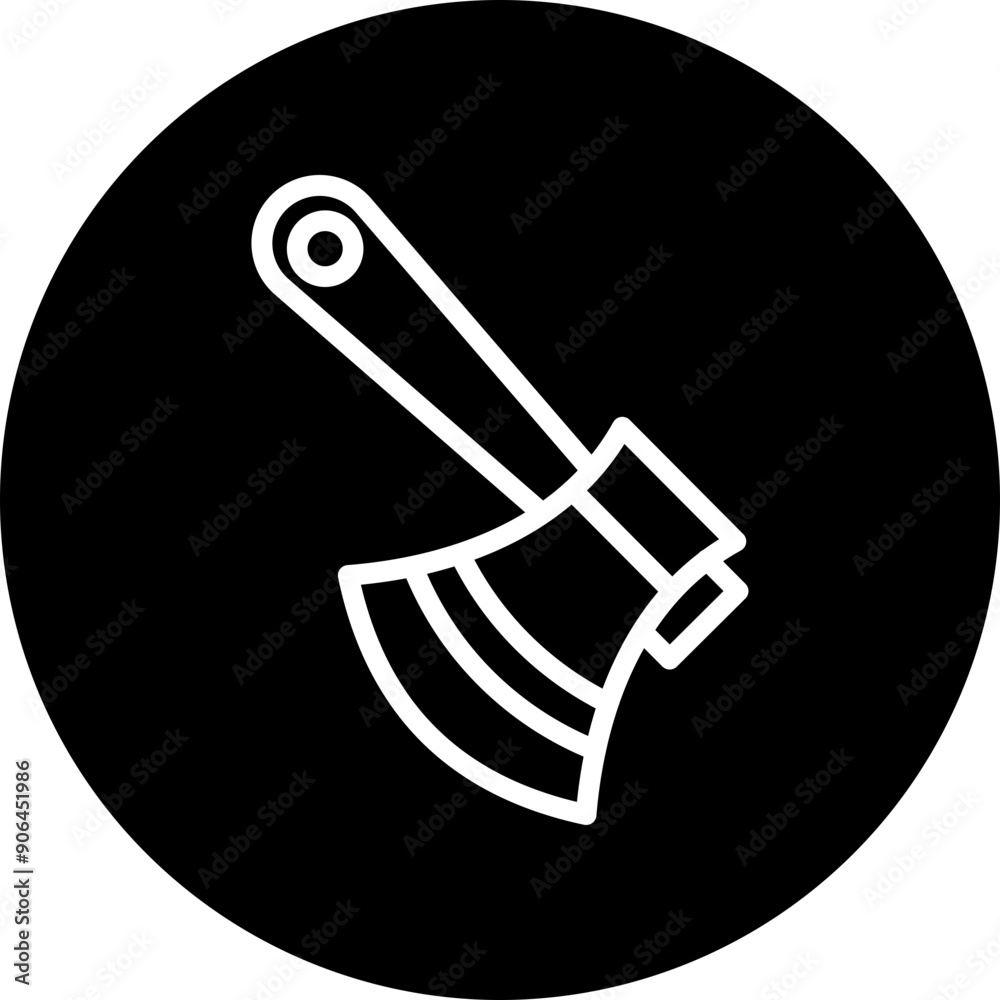 Axe Vector Line White Circle Black Axe Vector Line White Circle Black