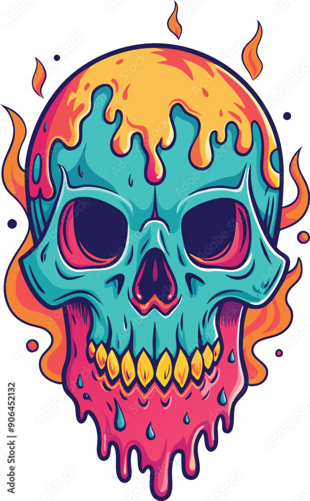 Fototapeta premium A high quality illustration of skull isolate white background