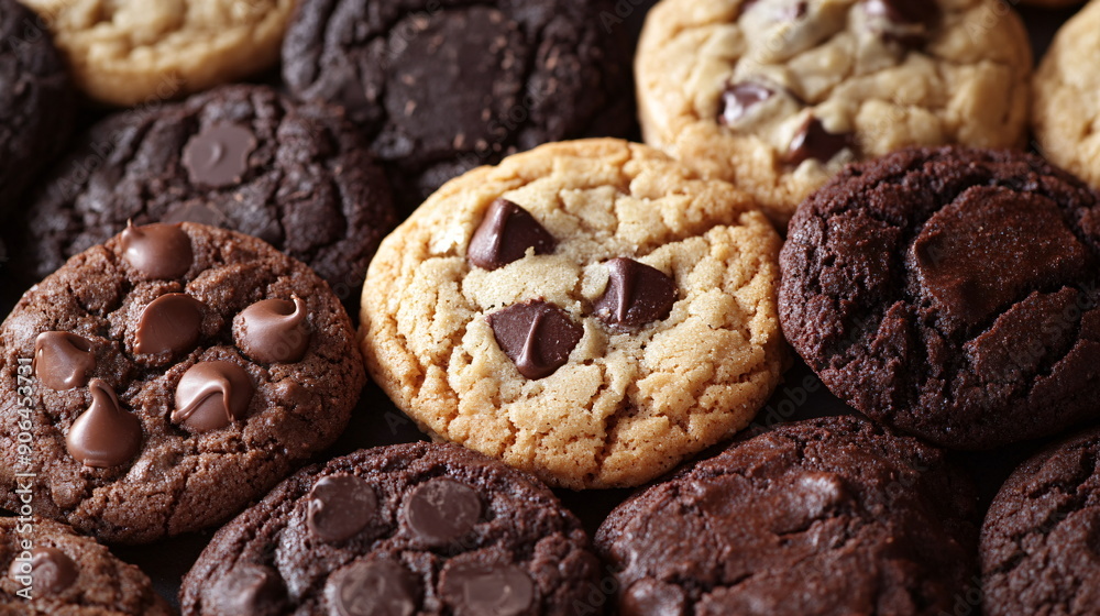 chocolate cookies with chocolate pieces chocolate cookies with chocolate pieces