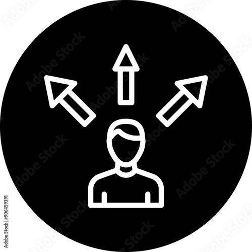 Opportunity Vector Line White Circle Black