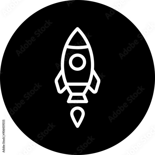 Startup Vector Line White Circle Black