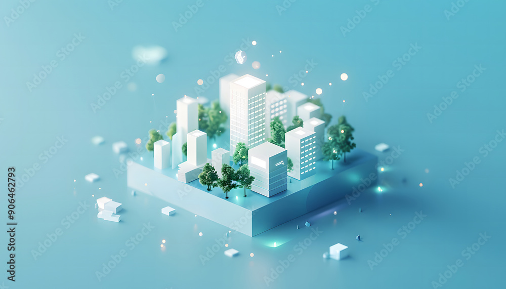 an isometric 3D Smart Hospital building, portraying a technologically advanced healthcare facility design an isometric 3D Smart Hospital building, portraying a technologically advanced healthcare facility design