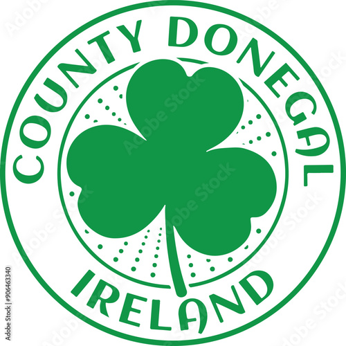 County Donegal Ireland Vector